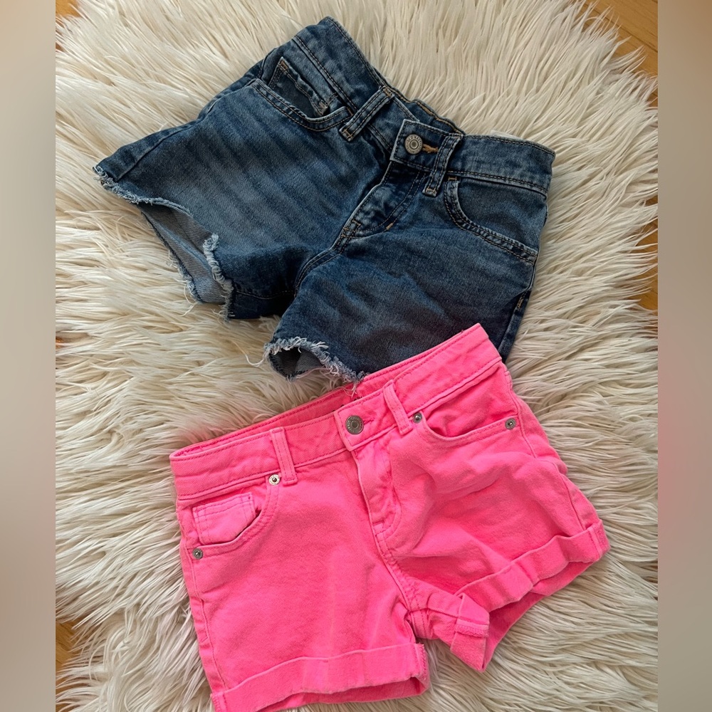 Cat & Jack Denim and Pink Kids Shorts